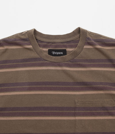 Brixton Hilt Washed Pocket T-Shirt - Olive / Brown