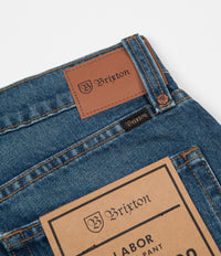 Brixton Labor 5 Pocket Denim Trousers - Worn Indigo | Flatspot