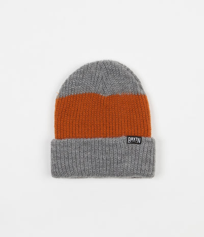 Brixton Langley Stripe Beanie - Light Heather Grey