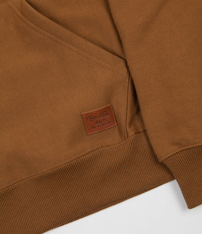 Brixton Longman Intl 1/2 Zip Hoodie - Washed Copper