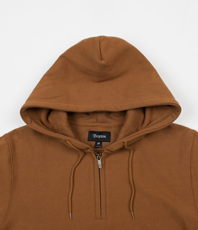 Brixton Longman Intl 1/2 Zip Hoodie - Washed Copper