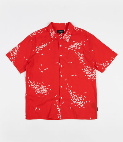 Brixton Lovitz Short Sleeve Shirt - Red / White