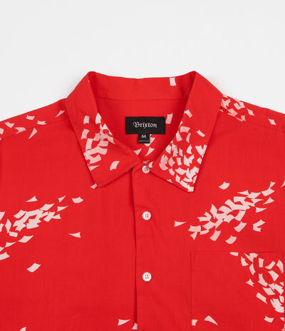 Brixton Lovitz Short Sleeve Shirt - Red / White