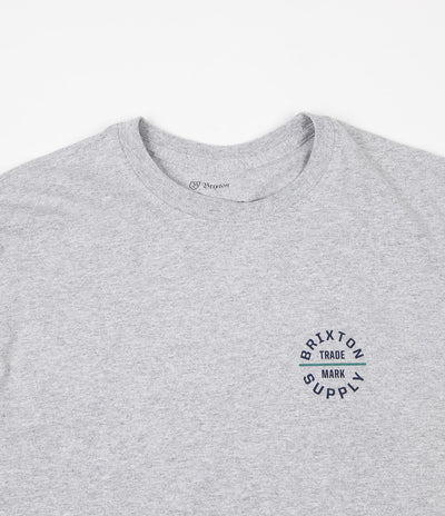 Brixton Oath VI Long Sleeve T-Shirt - Heather Grey