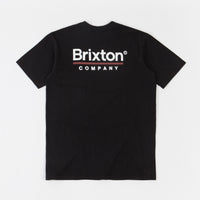 Brixton Palmer Line T-Shirt - Worn Wash Black thumbnail