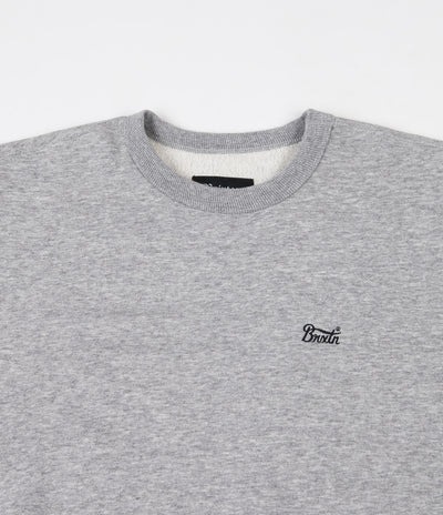 Brixton Stith Stripe International Crewneck Sweatshirt - Heather Grey