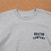 Brixton Woodburn T-Shirt - Heather Grey / Navy thumbnail