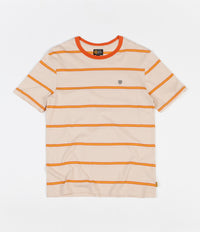 Brixton x Independent Deputy Knit T-Shirt - Orange / Tan