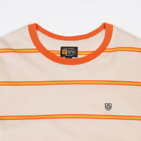 Brixton x Independent Deputy Knit T-Shirt - Orange / Tan thumbnail