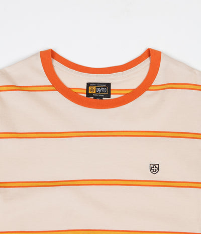 Brixton x Independent Deputy Knit T-Shirt - Orange / Tan