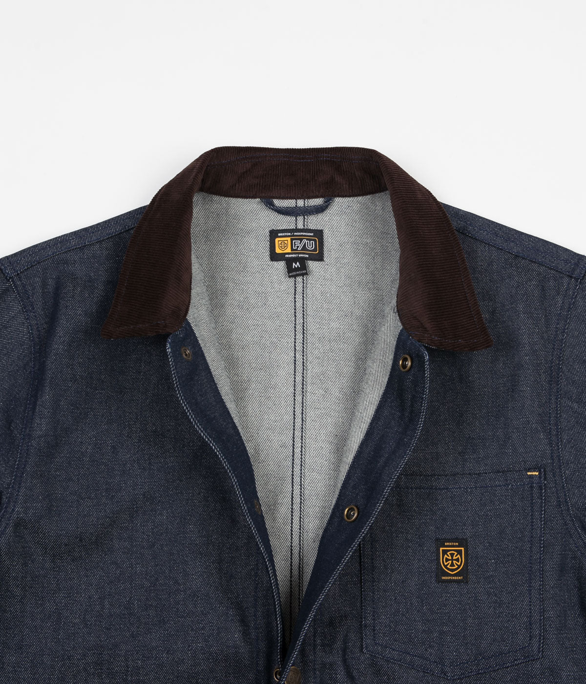 Brixton x Independent Yard Denim Jacket - Raw Indigo | Flatspot