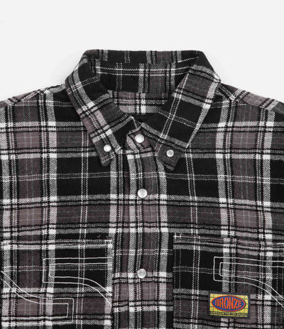 Bronze 56K 56 Flannel Shirt - Black