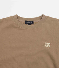 Bronze 56K B Logo Embroidered Crewneck Sweatshirt - Light Brown 