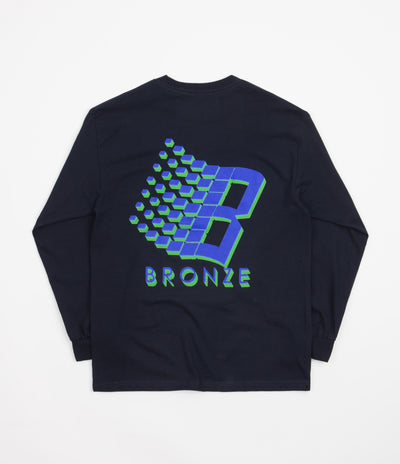 Bronze 56K B Logo Long Sleeve T-Shirt - Navy