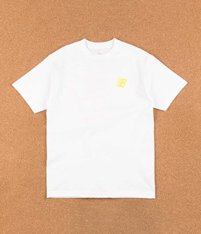 Bronze 56K B Logo T-Shirt - White / Orange / Yellow