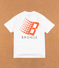 Bronze 56K B Logo T-Shirt - White / Orange / Yellow