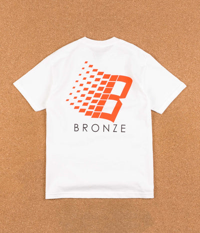 Bronze 56K B Logo T-Shirt - White / Orange / Yellow