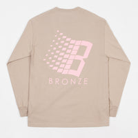 Bronze 56K Classic Logo Long Sleeve T-Shirt - Sand / Pink thumbnail