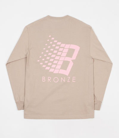 Bronze 56K Classic Logo Long Sleeve T-Shirt - Sand / Pink