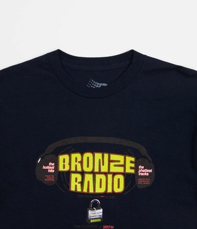 Bronze 56K Don't Touch That Fucking Dial Long Sleeve T-Shirt - Navy