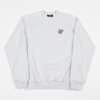 Bronze 56K Embroidered B Logo Crewneck Sweatshirt - Ash Heather Grey thumbnail