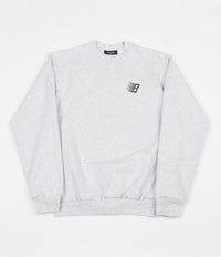 Bronze 56K Embroidered B Logo Crewneck Sweatshirt - Ash Heather Grey