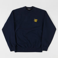 Bronze 56K Embroidered B Logo Crewneck Sweatshirt - Navy thumbnail