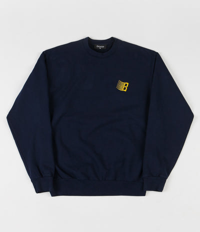 Bronze 56K Embroidered B Logo Crewneck Sweatshirt - Navy