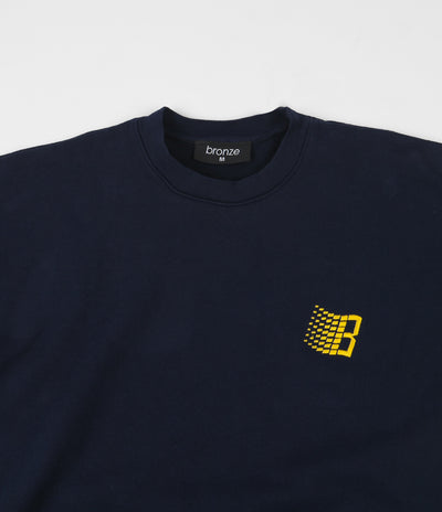 Bronze 56K Embroidered B Logo Crewneck Sweatshirt - Navy