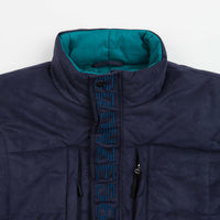 Bronze 56K Faux Suede Puffer Jacket  - Navy thumbnail