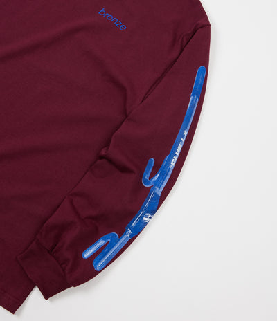 Bronze 56K The Club Long Sleeve T-Shirt - Cardinal / Blue