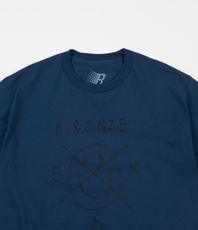 Bronze 56K Xed Smile T-Shirt - Harbour Blue / Black