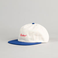 Butter Goods 2-Tone Brushed 6 Panel Cap - Natural / Royal thumbnail