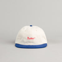 Butter Goods 2-Tone Brushed 6 Panel Cap - Natural / Royal thumbnail