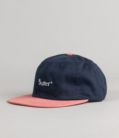 Butter Goods 2-Tone Brushed 6 Panel Cap - Navy / Clay