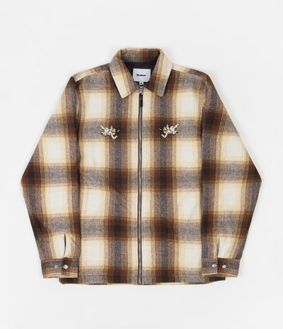 Butter Goods Angels Heavyweight Plaid Overshirt - Brown / Taupe