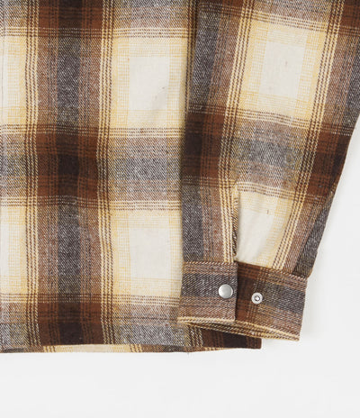 Butter Goods Angels Heavyweight Plaid Overshirt - Brown / Taupe