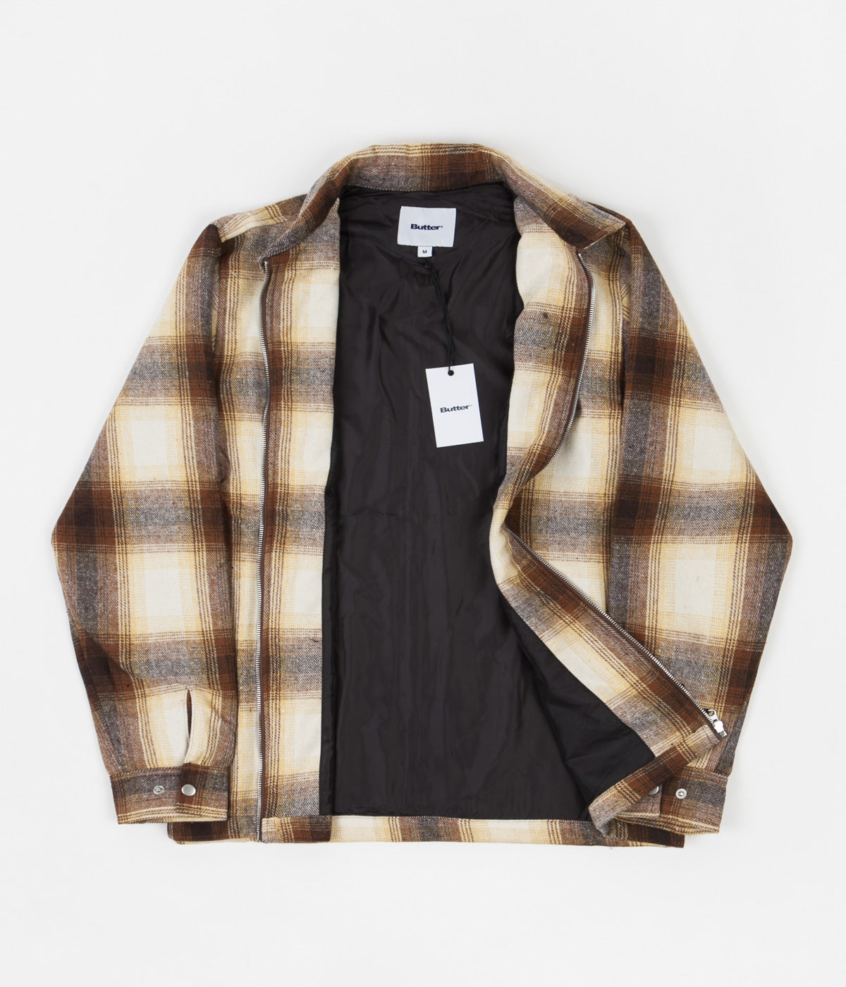 Butter Goods Angels Heavyweight Plaid Overshirt - Brown / Taupe | Flatspot