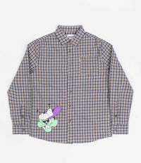 Butter Goods Bug Out Plaid Shirt - Navy