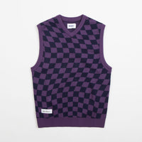 Butter Goods Checker Knitted Vest - Navy / Indigo thumbnail