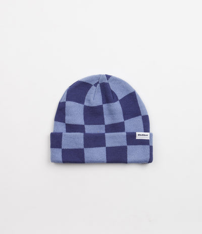 Butter Goods Checkered Beanie - Navy / Slate