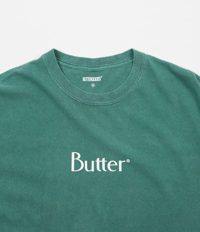 Butter Goods Classic Logo Pigment Dyed T-Shirt - Seafoam