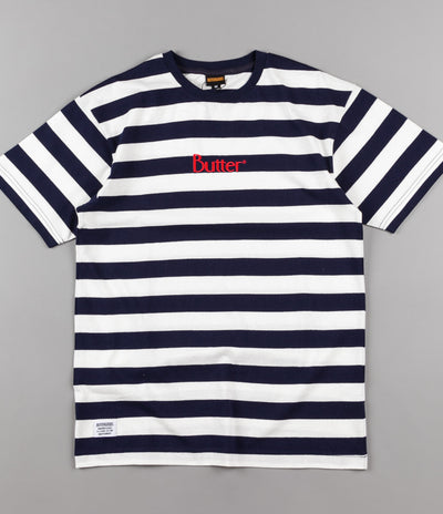 Butter Goods Classic Stripe T-Shirt - Navy