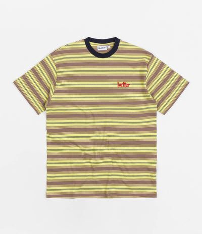 Butter Goods Cliff Stripe T-Shirt - Pistachio / Sandalwood