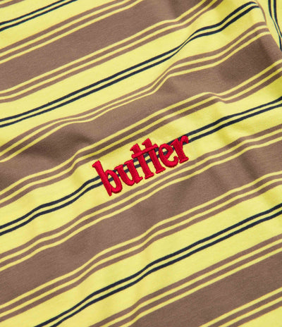 Butter Goods Cliff Stripe T-Shirt - Pistachio / Sandalwood