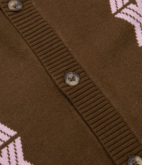 Butter Goods Club Knitted Cardigan - Chocolate | Flatspot