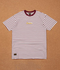 Butter Goods Cycle Stripe T-Shirt - Burgundy