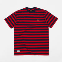 Butter Goods Cycle Stripe T-Shirt - Navy / Red thumbnail