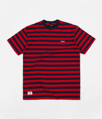 Butter Goods Cycle Stripe T-Shirt - Navy / Red