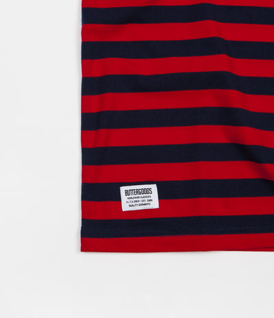 Butter Goods Cycle Stripe T-Shirt - Navy / Red